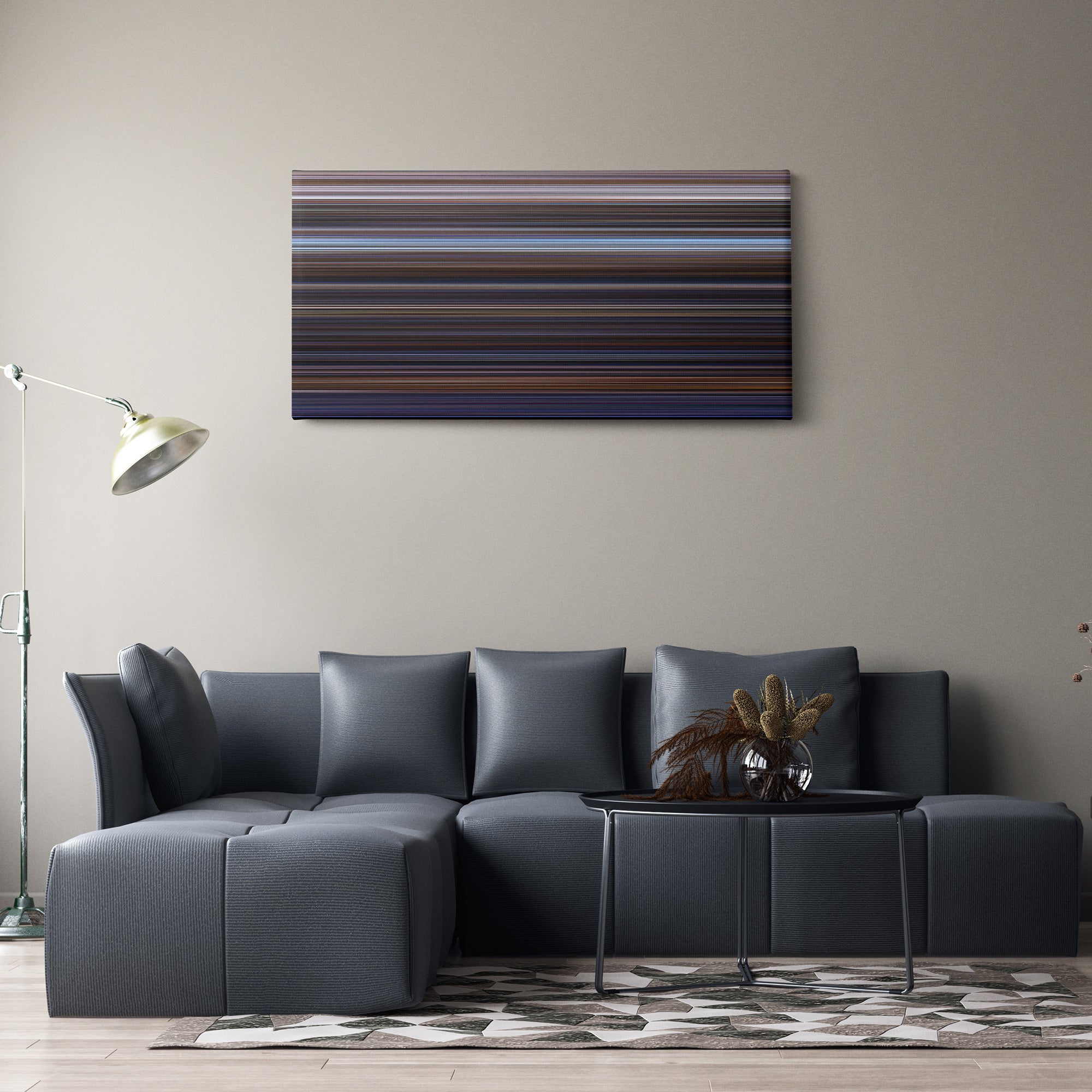 The World Is Not Enough (1999) CineSpectrum Color Spectrum Canvas Print - Hanging Horizontal on Wall in Room