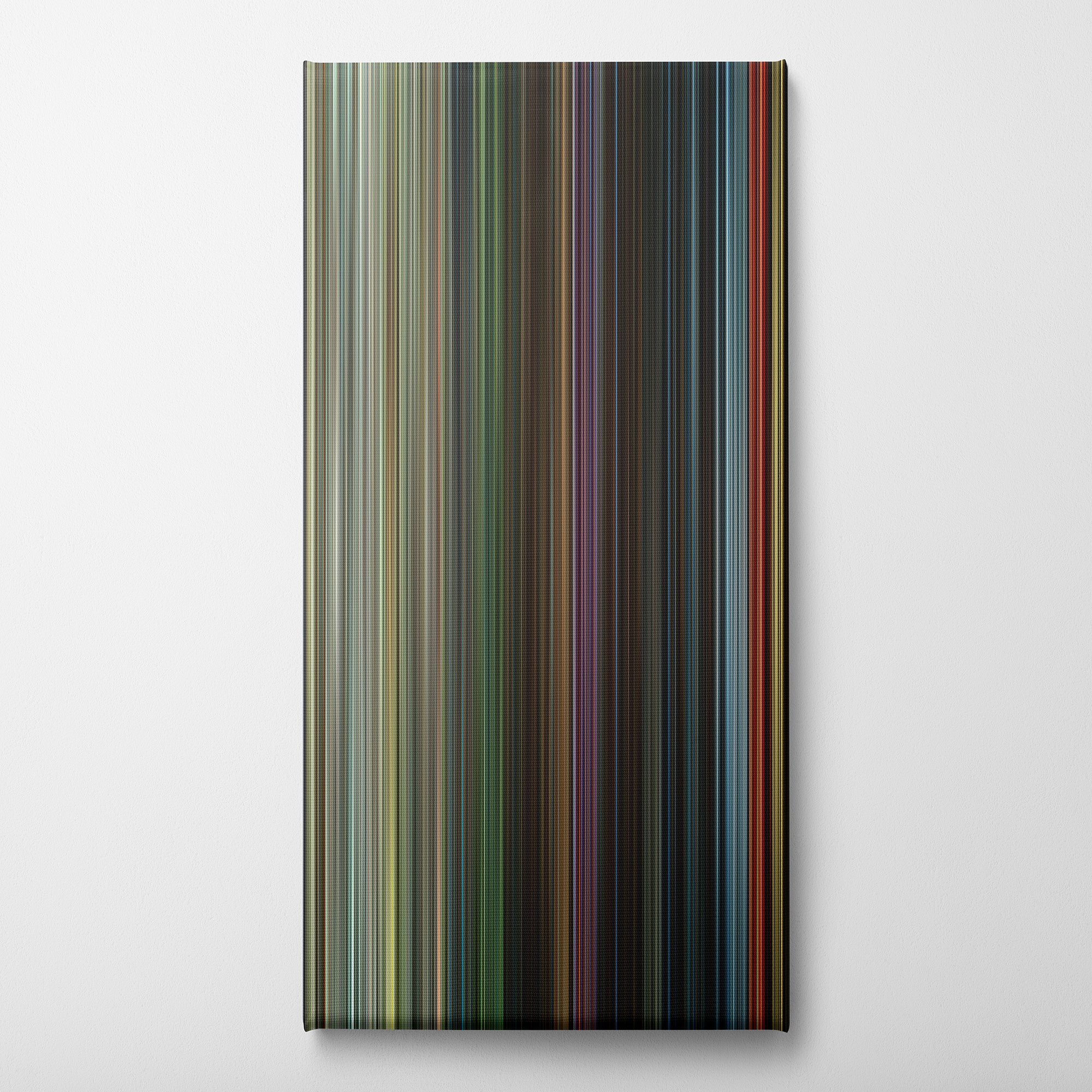 The World's End (2013) CineSpectrum Color Spectrum Canvas Print - Vertical on Wall