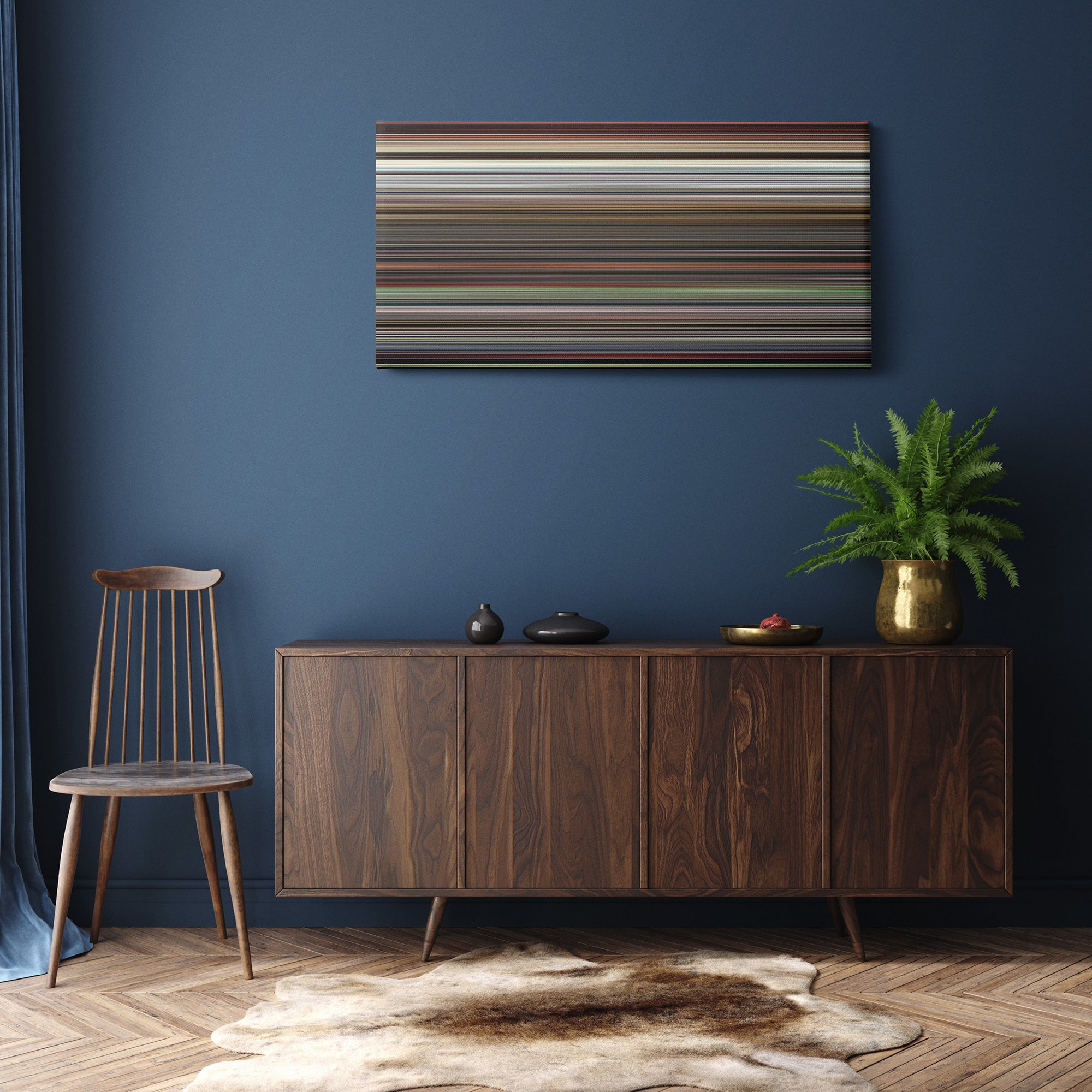 Thor - Ragnarok (2017) CineSpectrum Color Spectrum Canvas Print - Hanging Horizontal on Wall in Room