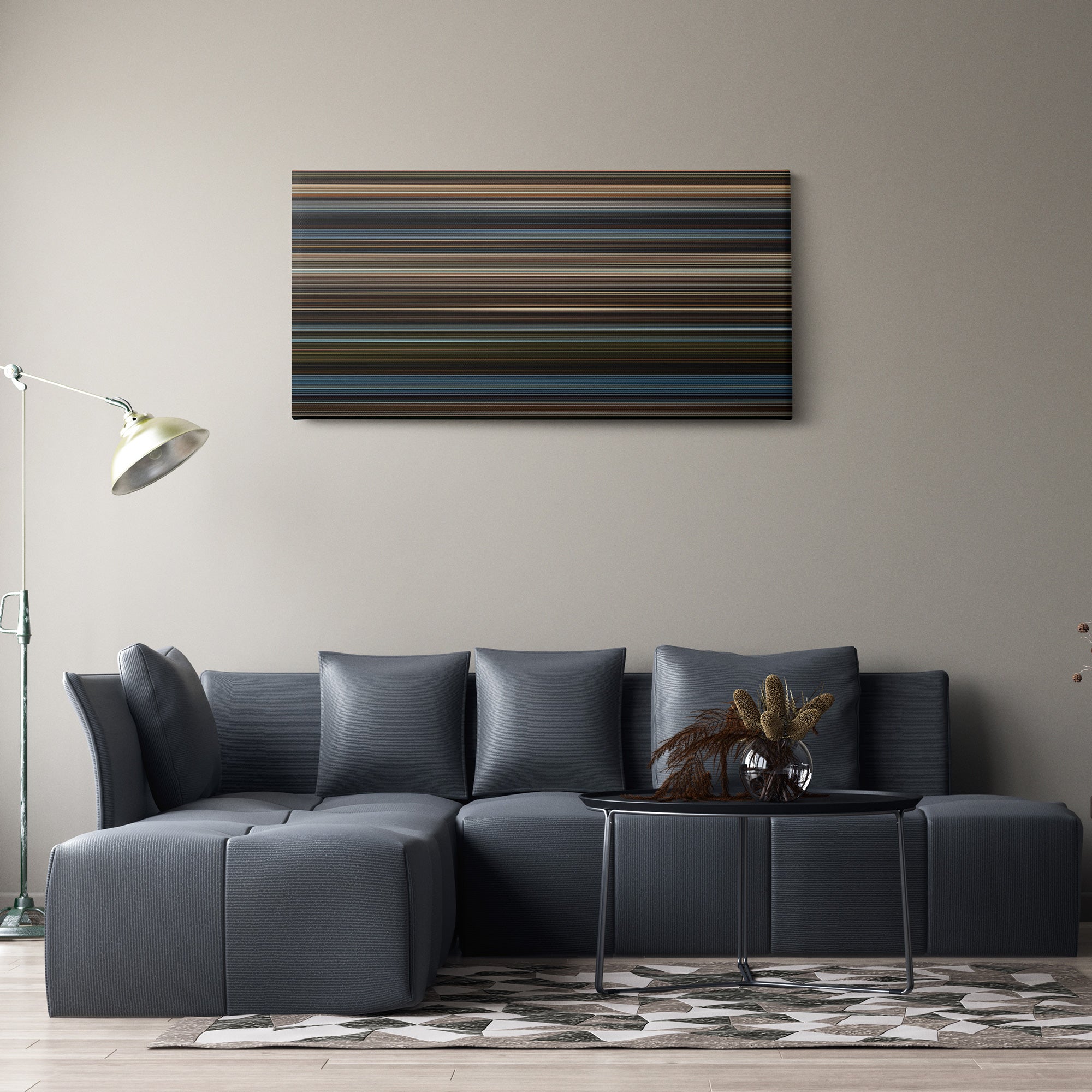 Thor - The Dark World (2013) CineSpectrum Color Spectrum Canvas Print - Hanging Horizontal on Wall in Room