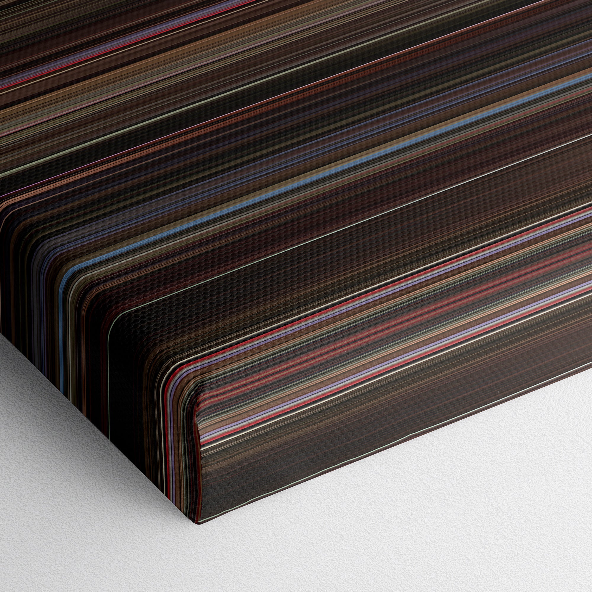 Three Colors Red (1994) CineSpectrum Color Spectrum Canvas Print - Close Up of Bottom of Print