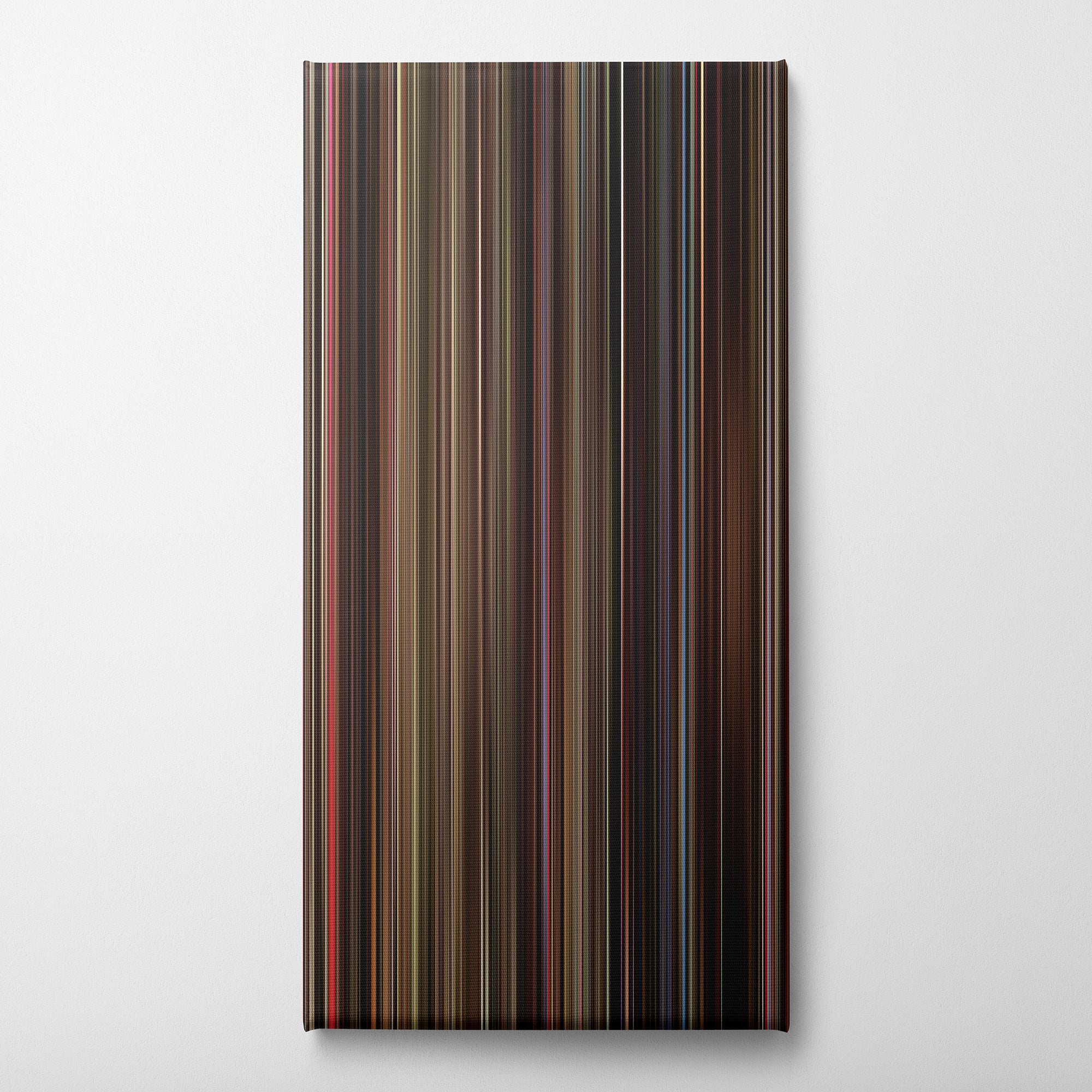Three Colors Red (1994) CineSpectrum Color Spectrum Canvas Print - Vertical on Wall