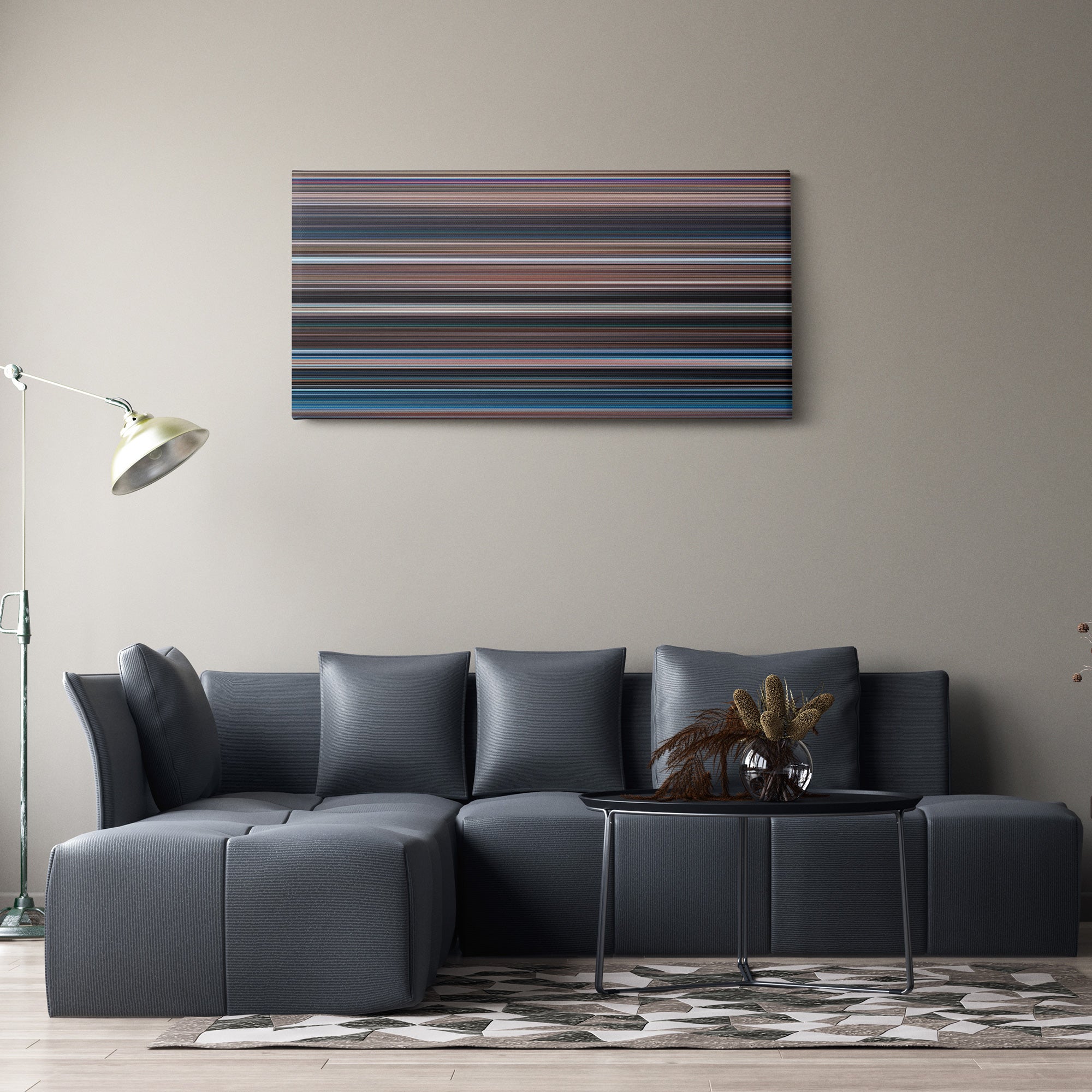 Thunderball (1965) CineSpectrum Color Spectrum Canvas Print - Hanging Horizontal on Wall in Room