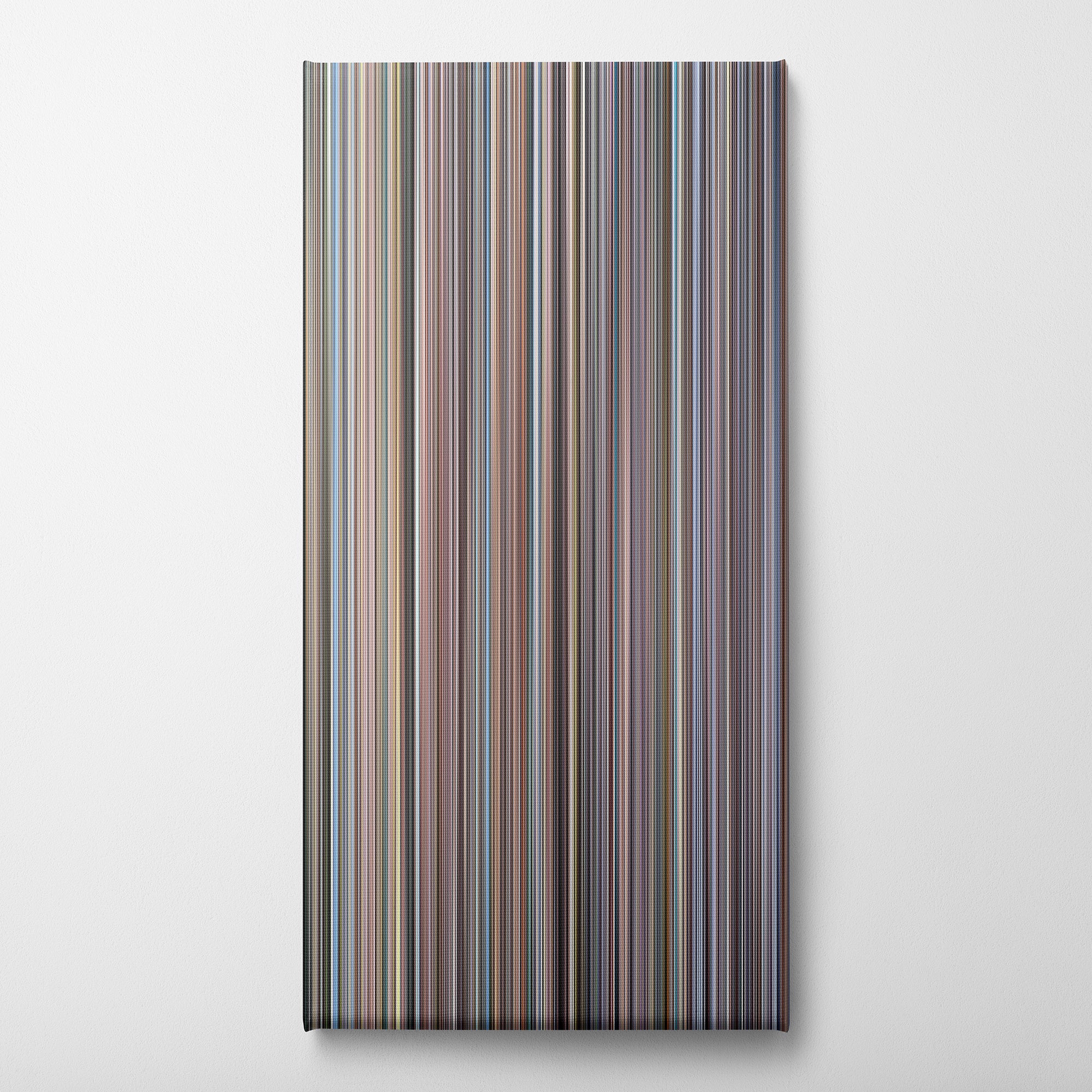 To the Wonder (2012) CineSpectrum Color Spectrum Canvas Print - Vertical on Wall