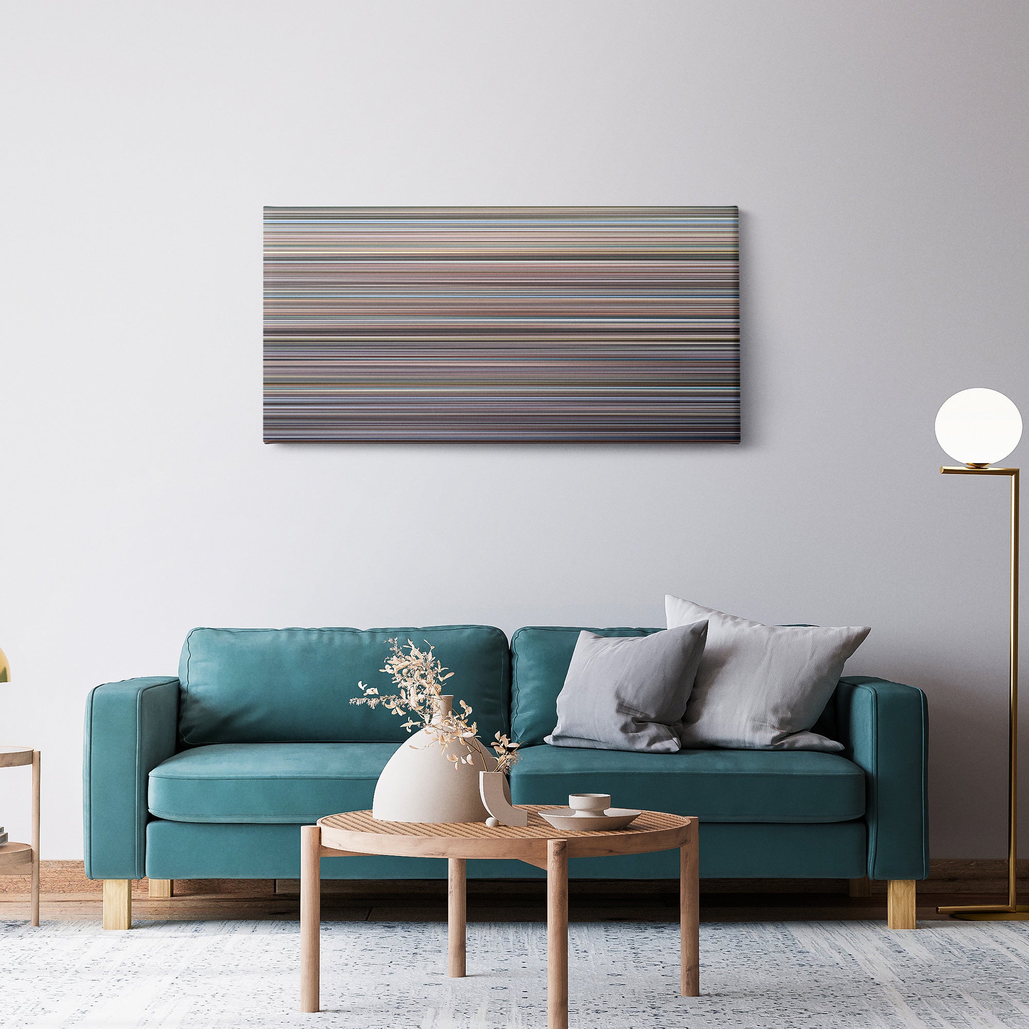 To the Wonder (2012) CineSpectrum Color Spectrum Canvas Print - Hanging Horizontal on Wall in Room
