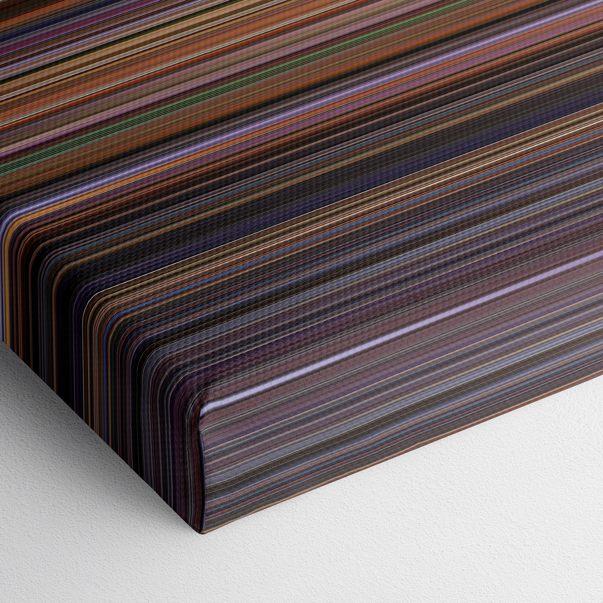 UHF (1989) CineSpectrum Color Spectrum Canvas Print - Close Up of Bottom of Print