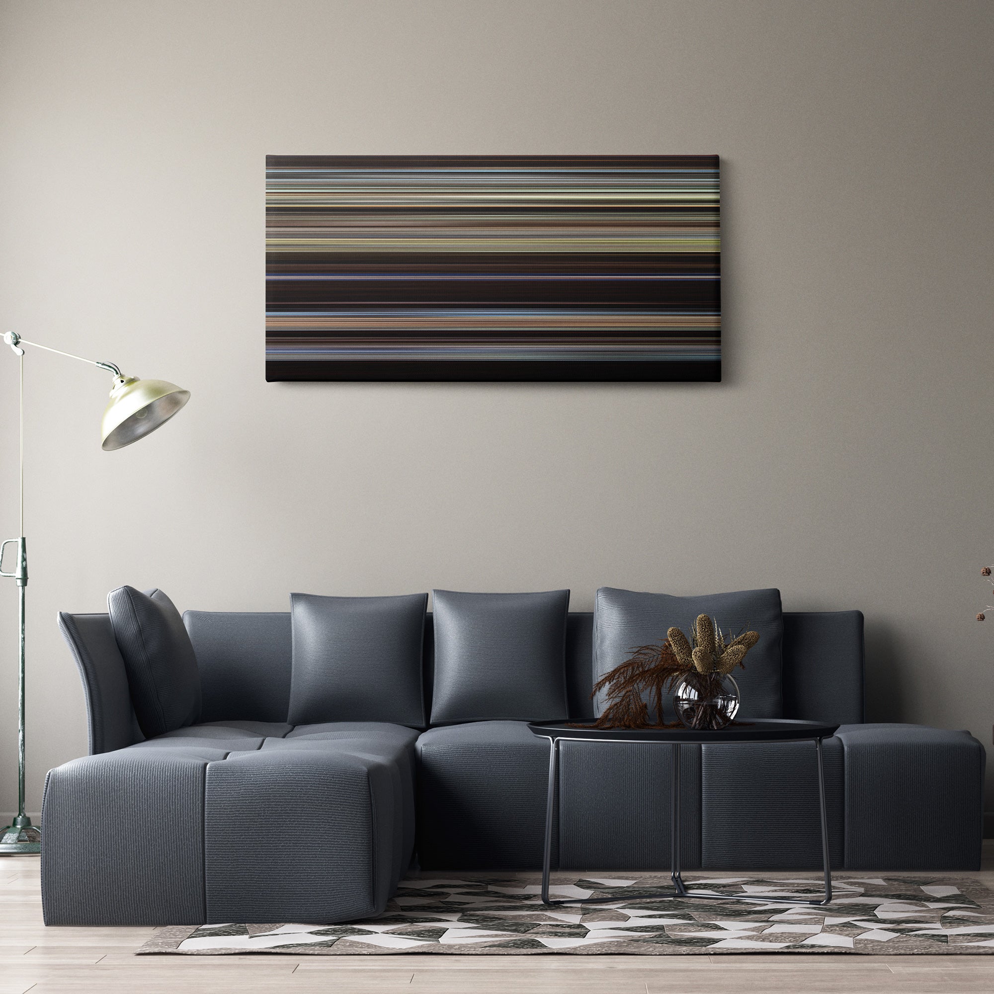 Unforgiven (1992) CineSpectrum Color Spectrum Canvas Print - Hanging Horizontal on Wall in Room