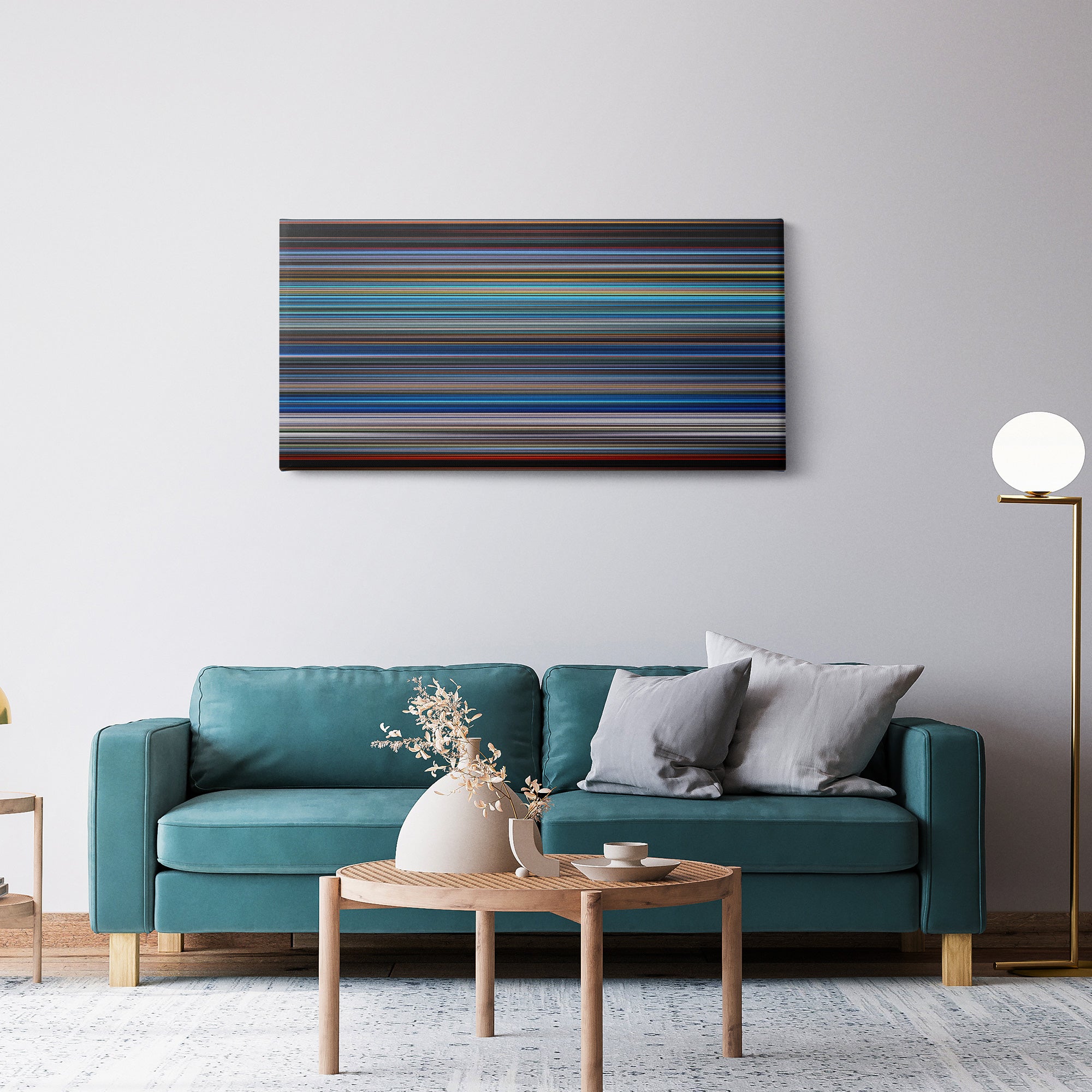 Voyage of Time - Life's Journey (2016) CineSpectrum Color Spectrum Canvas Print - Hanging Horizontal on Wall in Room