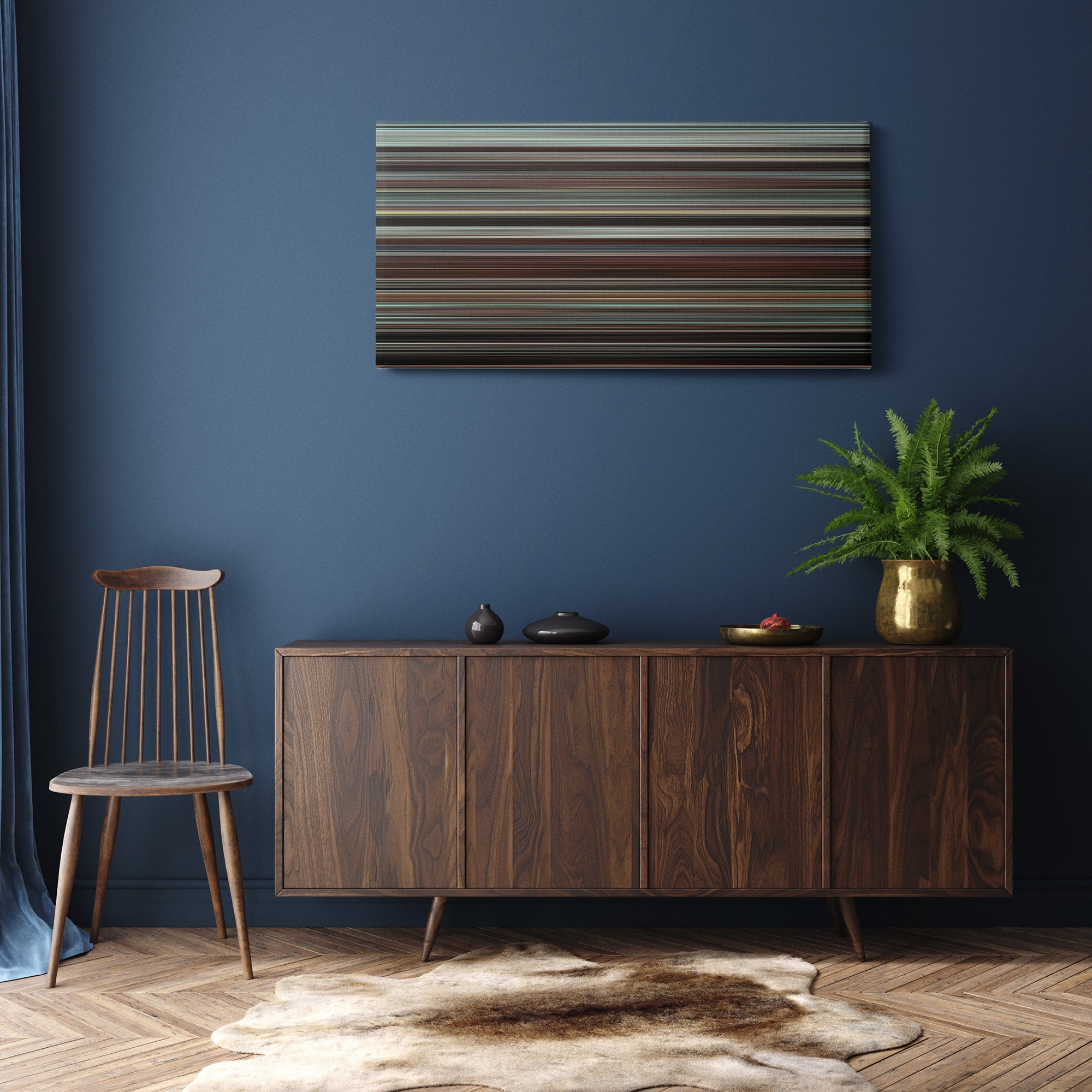 Wall Street - Money Never Sleeps (2010) CineSpectrum Color Spectrum Canvas Print - Hanging Horizontal on Wall in Room
