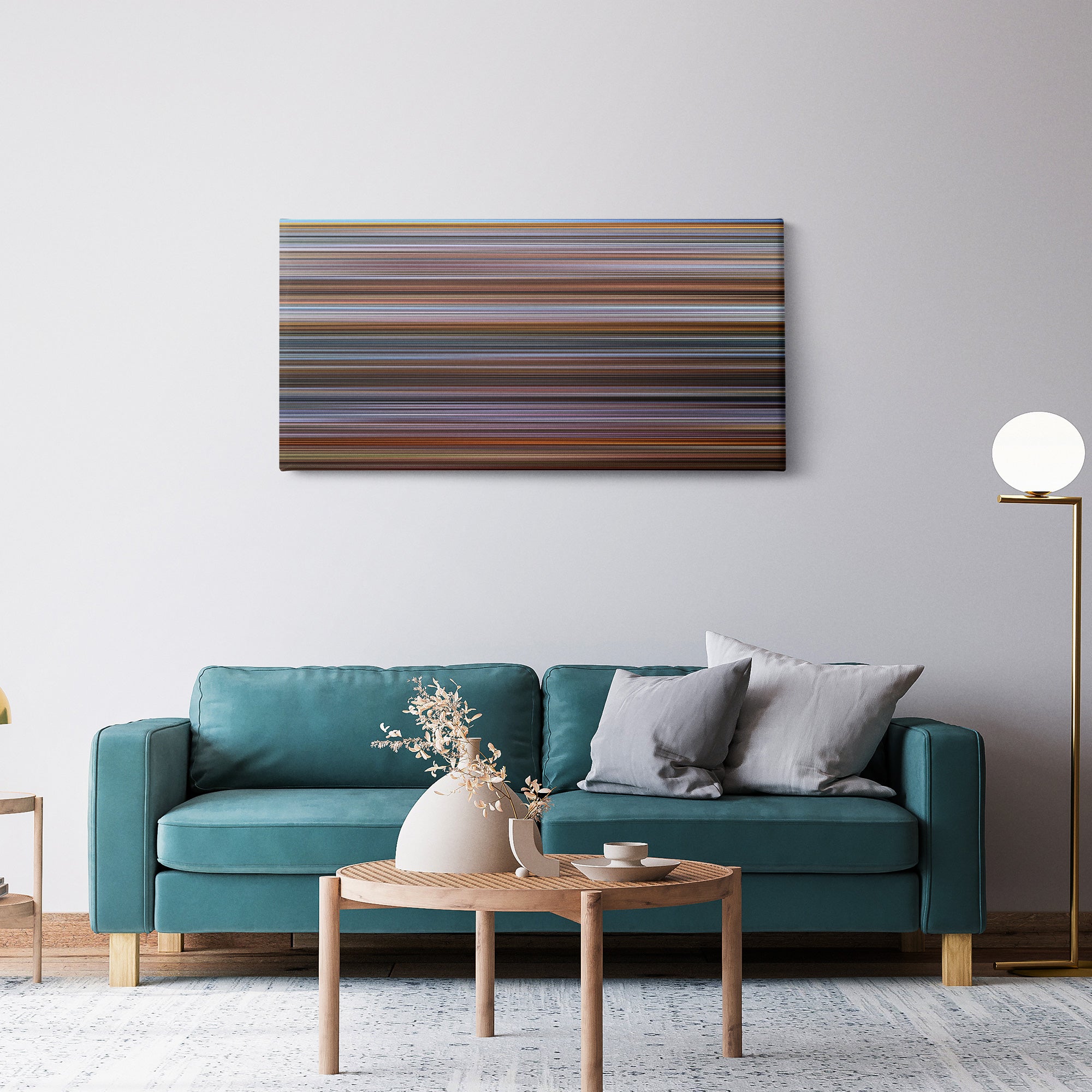 While You Were Sleeping (1995) CineSpectrum Color Spectrum Canvas Print - Hanging Horizontal on Wall in Room