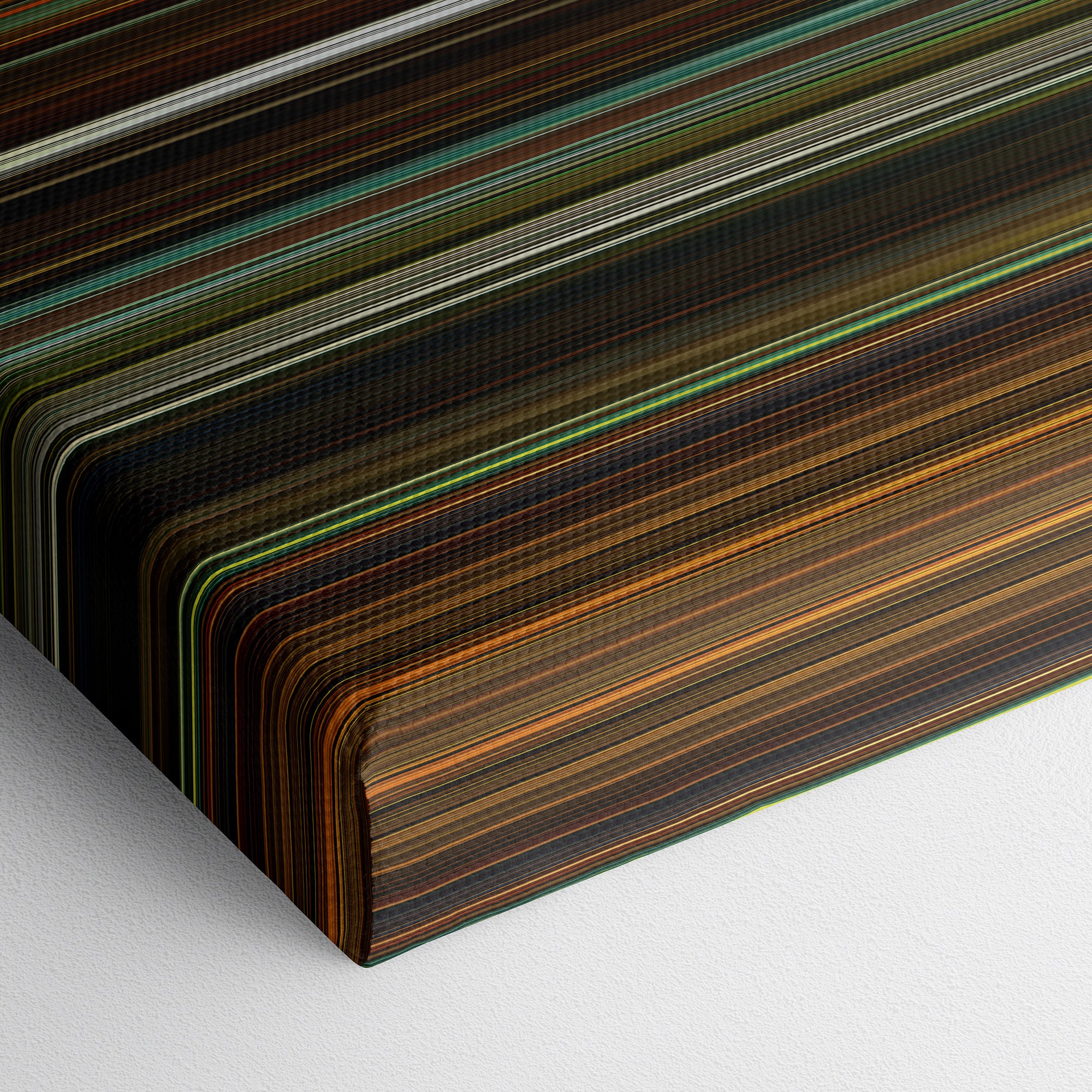 Whiplash (2014) CineSpectrum Color Spectrum Canvas Print - Close Up of Bottom of Print