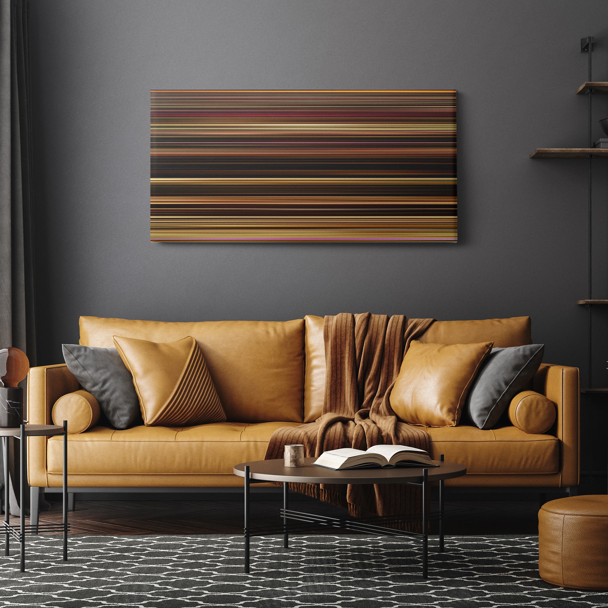 Wild at Heart (1990) CineSpectrum Color Spectrum Canvas Print - Hanging Horizontal on Wall in Room