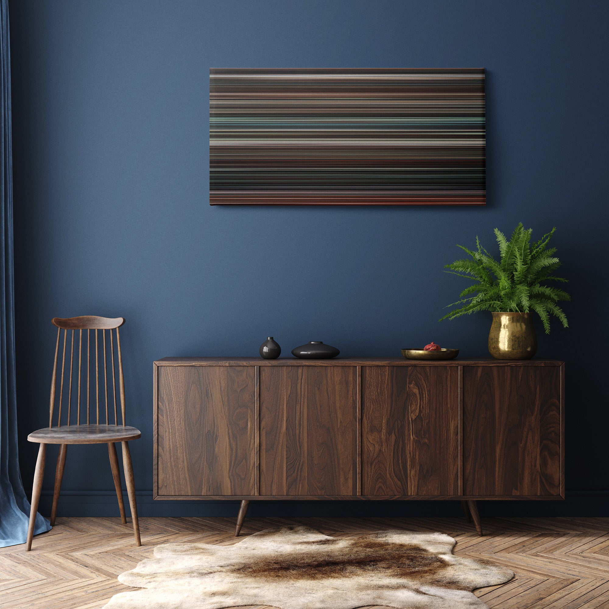X-Men Origins - Wolverine (2009) CineSpectrum Color Spectrum Canvas Print - Hanging Horizontal on Wall in Room