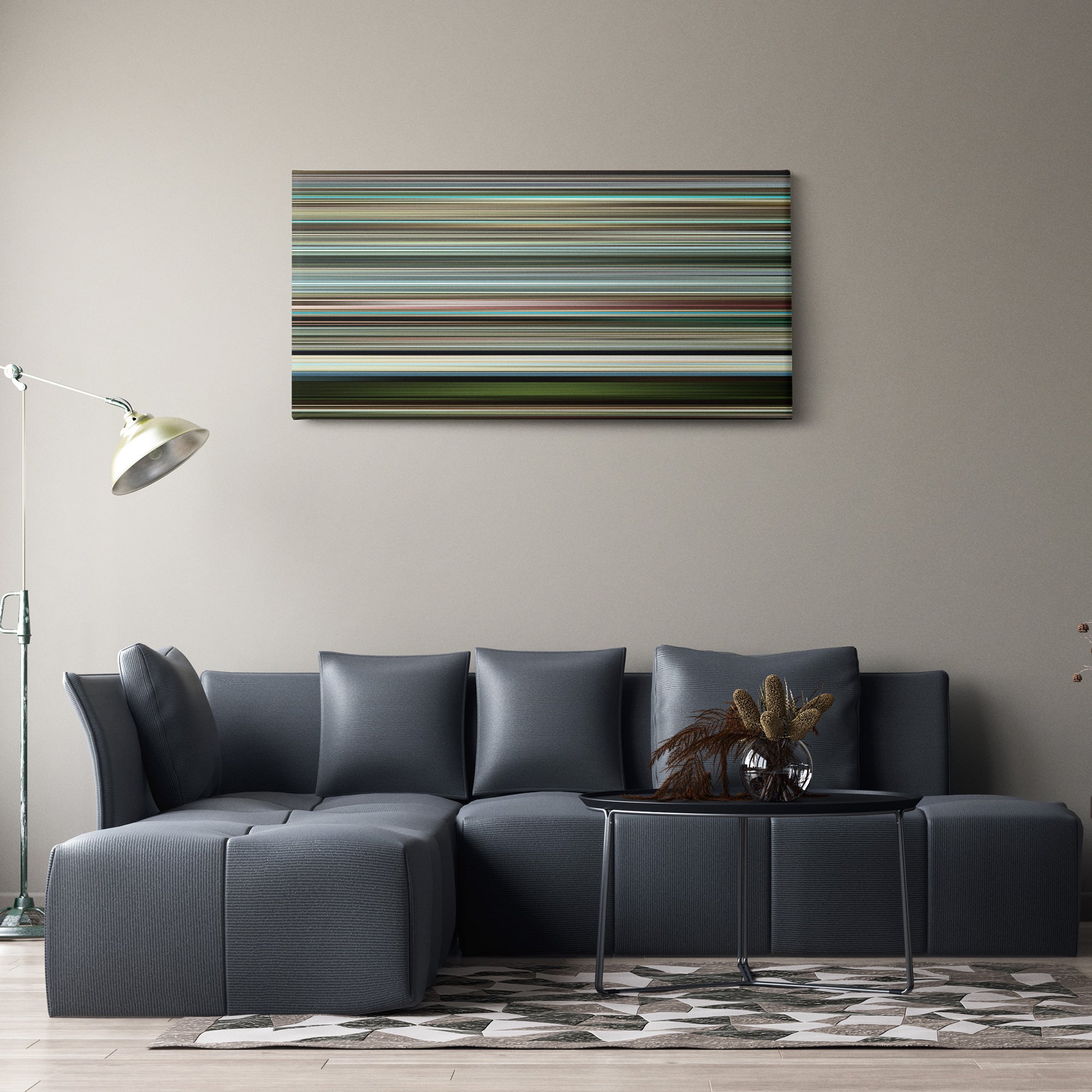 Y tu mamá también (2001) CineSpectrum Color Spectrum Canvas Print - Hanging Horizontal on Wall in Room