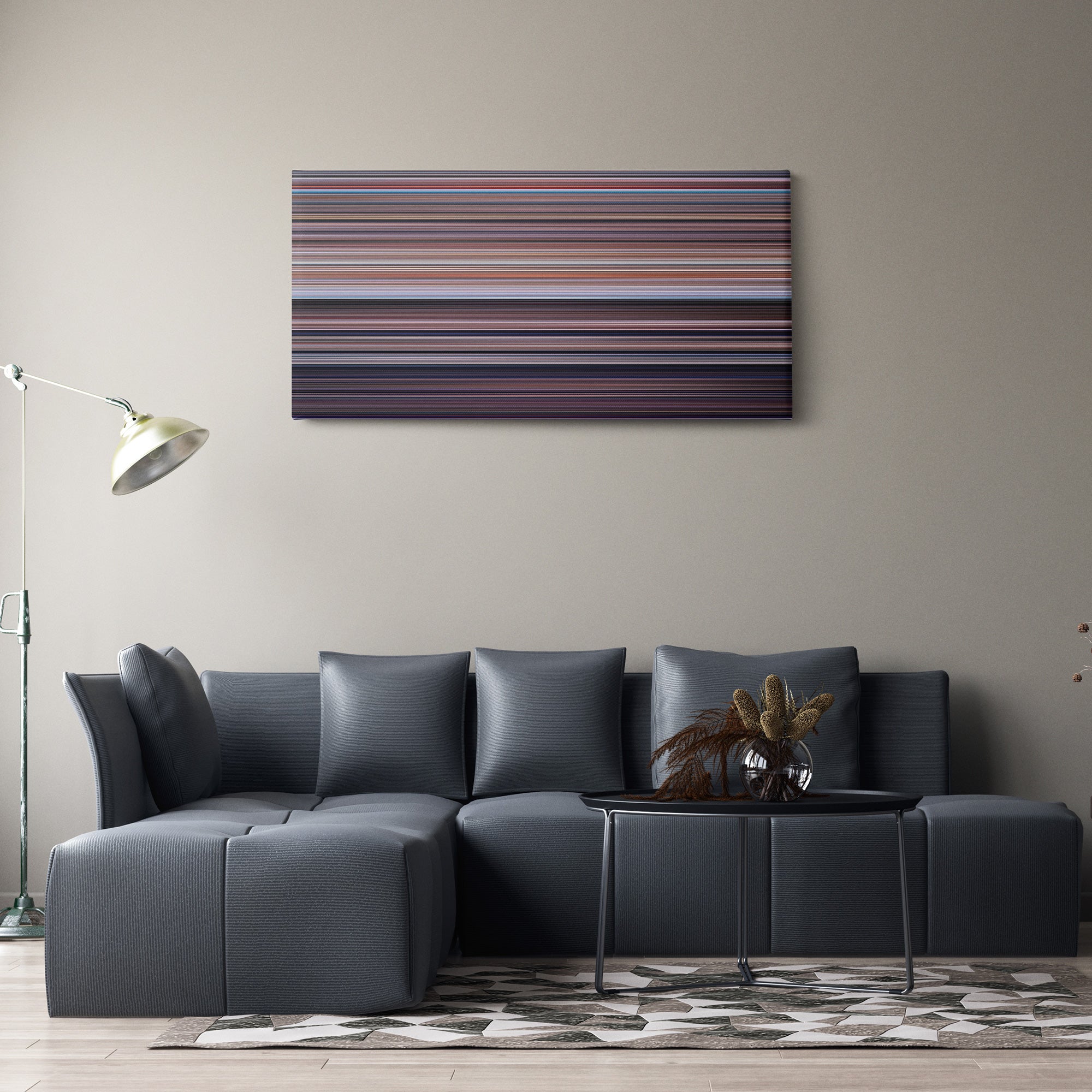You Only Live Twice (1967) CineSpectrum Color Spectrum Canvas Print - Hanging Horizontal on Wall in Room