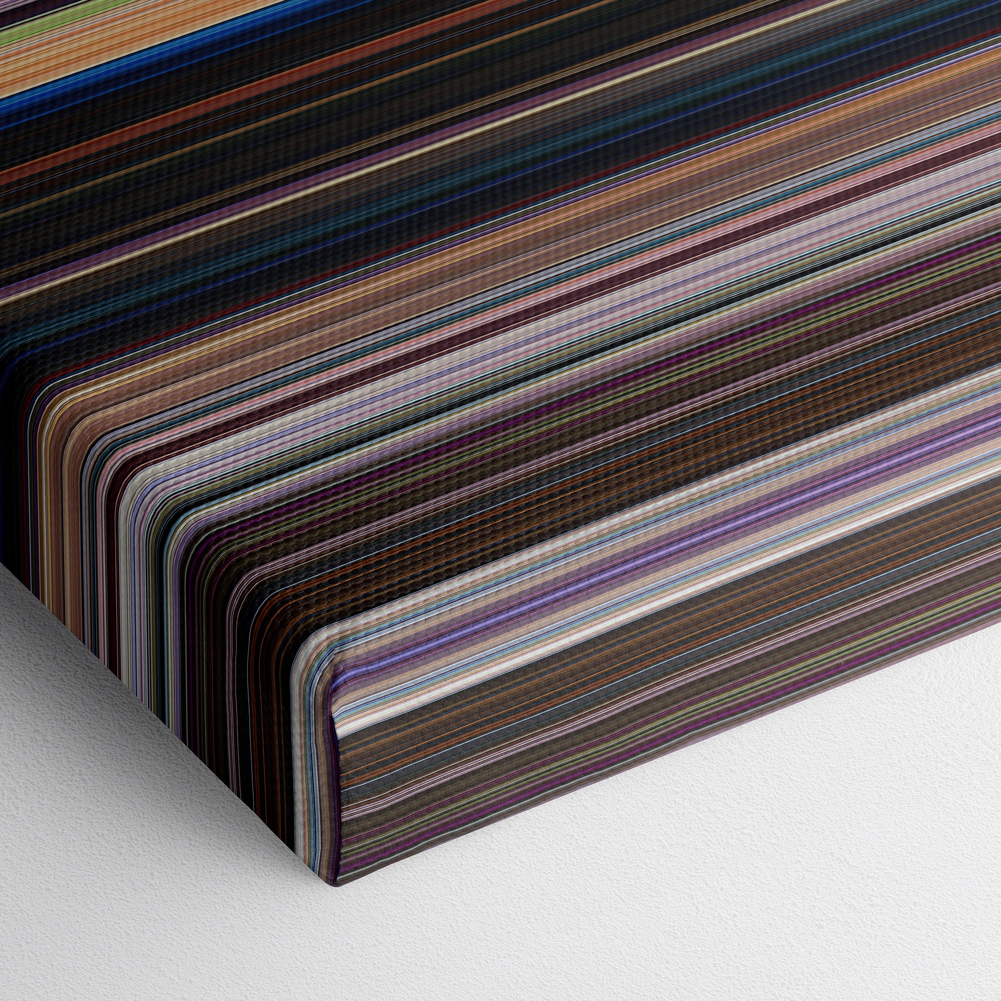 Zootopia (2016) CineSpectrum Color Spectrum Canvas Print - Close Up of Bottom of Print